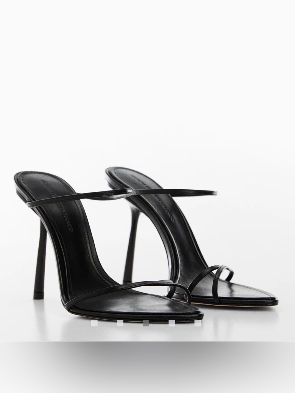 Victoria Beckham Black Strappy Stiletto Mules - Women's Elegant Heels